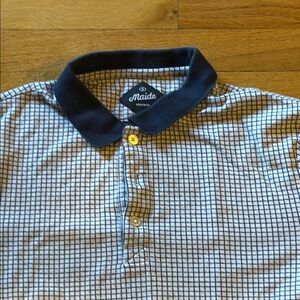 Maide Bonobos golf shirt, polo, slim fit medium, geo pattern stretch